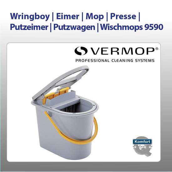 Wringboy | Eimer | Mop | Presse | Putzeimer | Putzwagen | Wischmops 9590 I Vermop