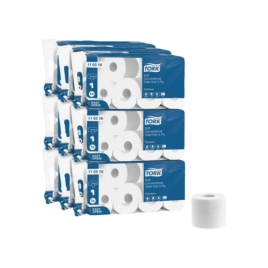 Tork T4 Toilettenpapier Extra 72 Rollen, 3-lg, hochweiß,...