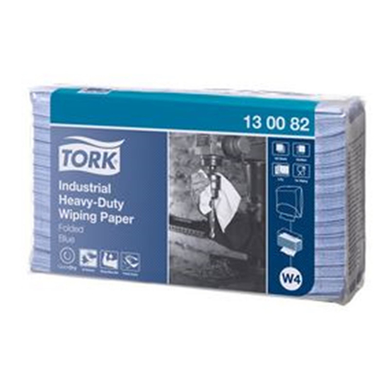 W4 Einzeltcher 3lg blau 500 Stck 38,5x32,5cm I Tork