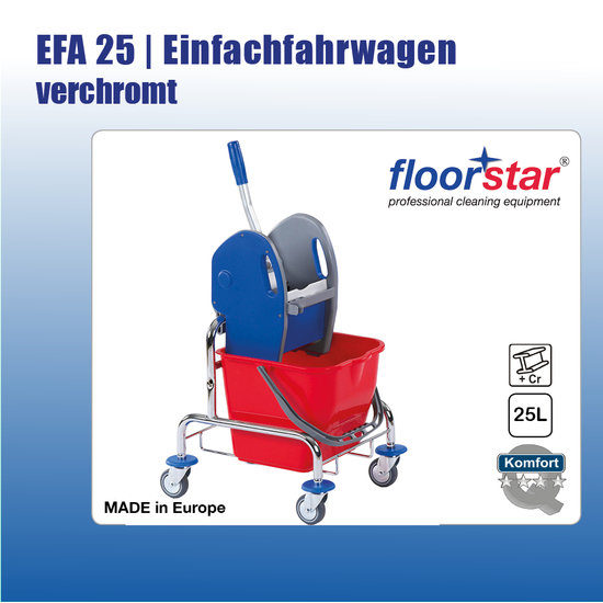 EFA 25 Einfachfahrwagen 25l verchromt I Floorstar