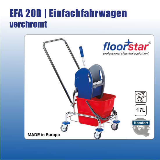 EFA 20 D Einfachfahrwagen 1 x 17 l verchromtI Floorstar