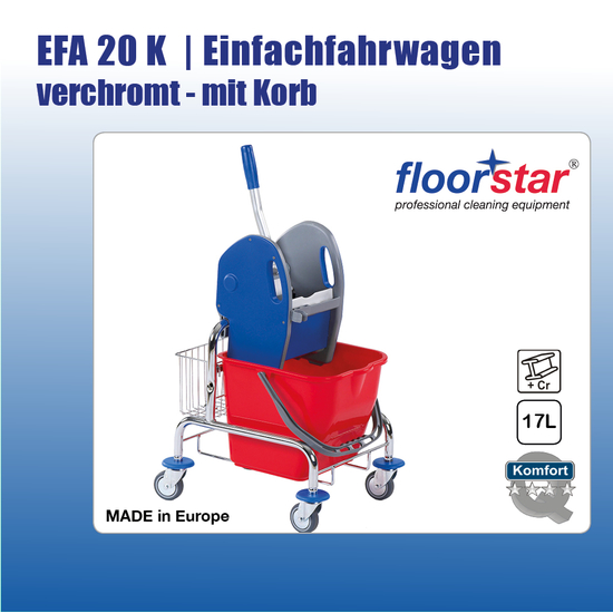 EFA 20 K Einfachfahrwagen 17l verchromt I Floorstar