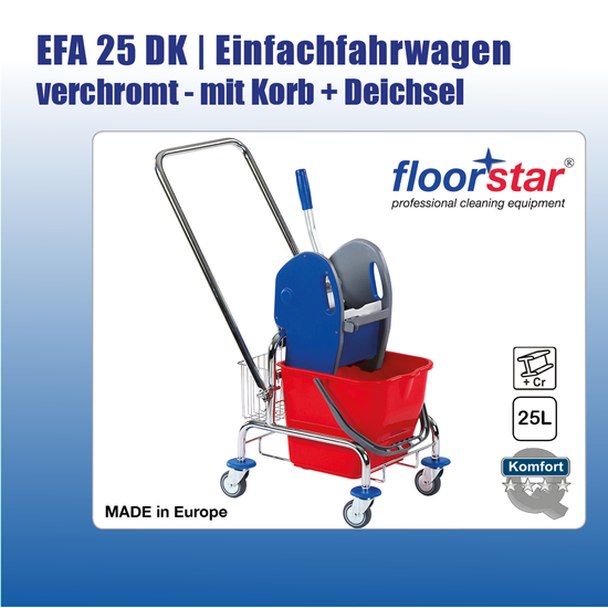 EFA 25 DK Einfachfahrwagen 25l verchromt I Floorstar