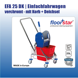 EFA 25 DK Einfachfahrwagen 1 x 25 l verchromtI Floorstar