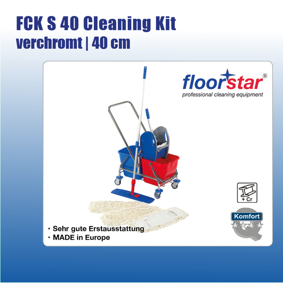 FCK S 40 Cleaning Kit - verchromt I 40cm I Floorstar