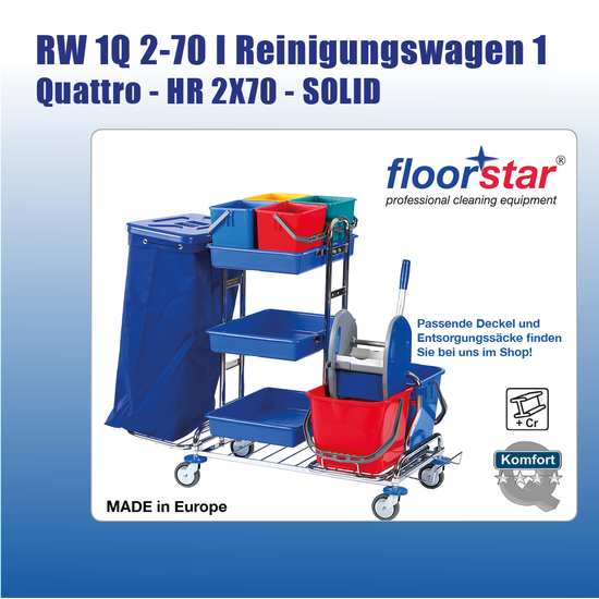 RW 1Q 2-70 I Reinigungswagen 1 Quattro - HR2X70 - SOLID I Floorstar