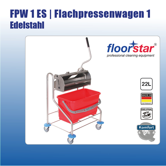 FPW 1 ES Flachpressenwagen 1 I Edelstahl I Floorstar