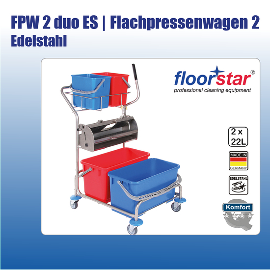 FPW 2 duo ES I Flachpressenwagen 2 EdelstahlI Floorstar