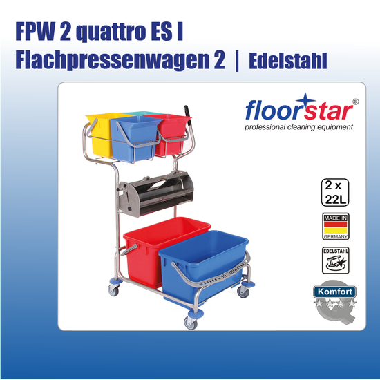FPW 2 quattro ES I Flachpressenwagen 2 EdelstahlI Floorstar