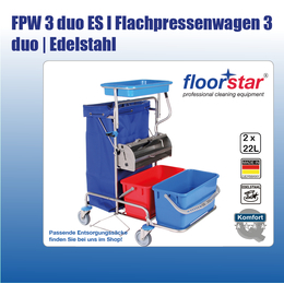 FPW 3 duo ES I Flachpressenwagen 3 duo Edelstahl (ohne...