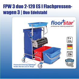 FPW 3 duo 2-120 ES I Flachpressenwagen 3 duo Edelstahl...