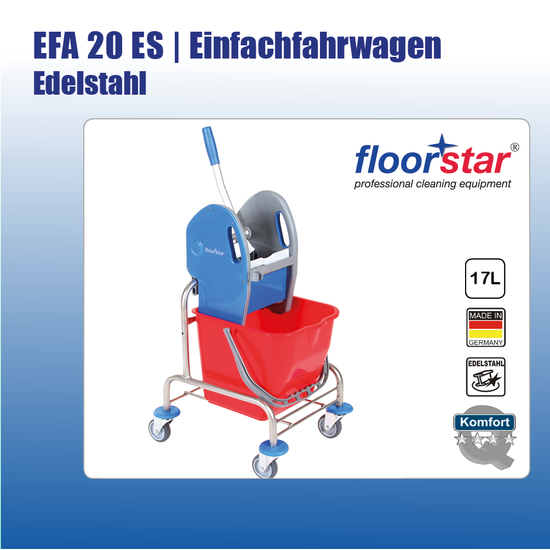EFA 20 ES I Einfachfahrwagen 17l Edelstahl I Floorstar
