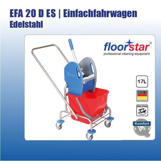 EFA 20 D ES I Einfachfahrwagen 17l Edelstahl I Floorstar