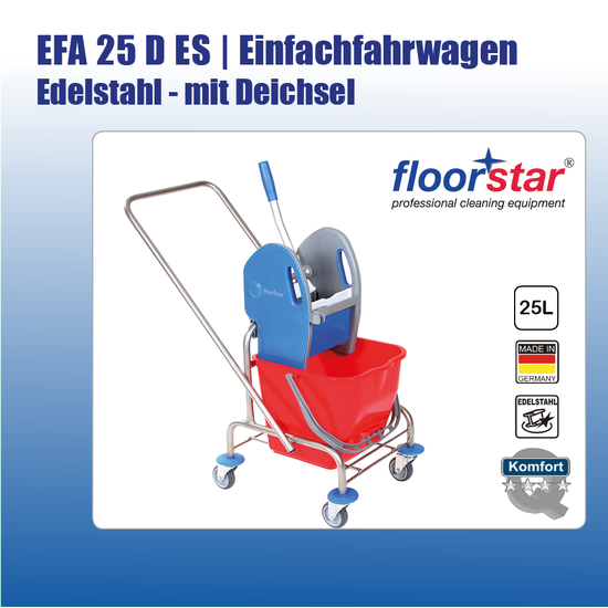 EFA 25 D ES I Einfachfahrwagen 25l Edelstahl I Floorstar