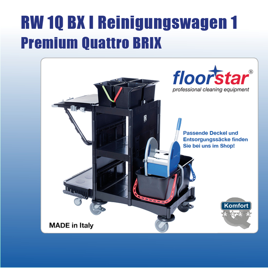 RW 1Q BX I Premium Reinigungswagen 1 Quattro BRIX I Floorstar