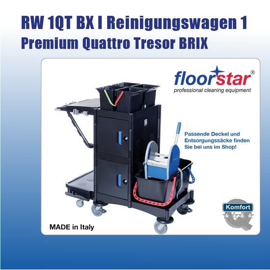 RW 1QT BX I Premium Reinigungswagen 1 Quattro Tresor BRIX I Floorstar