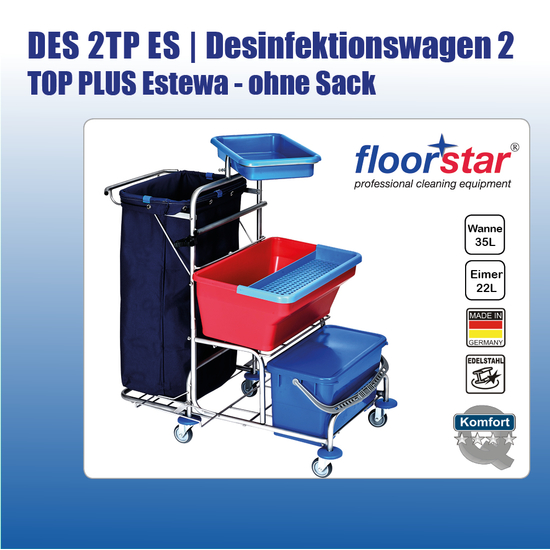 DES 2TP ES I Desinfektionswagen 2 TOP PLUS ESTAWA I Floorstar