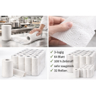 Küchenrollen 3-lagig 64 Blatt - saugstarkes Küchenpapier für Gastronomie & Gewerbe
