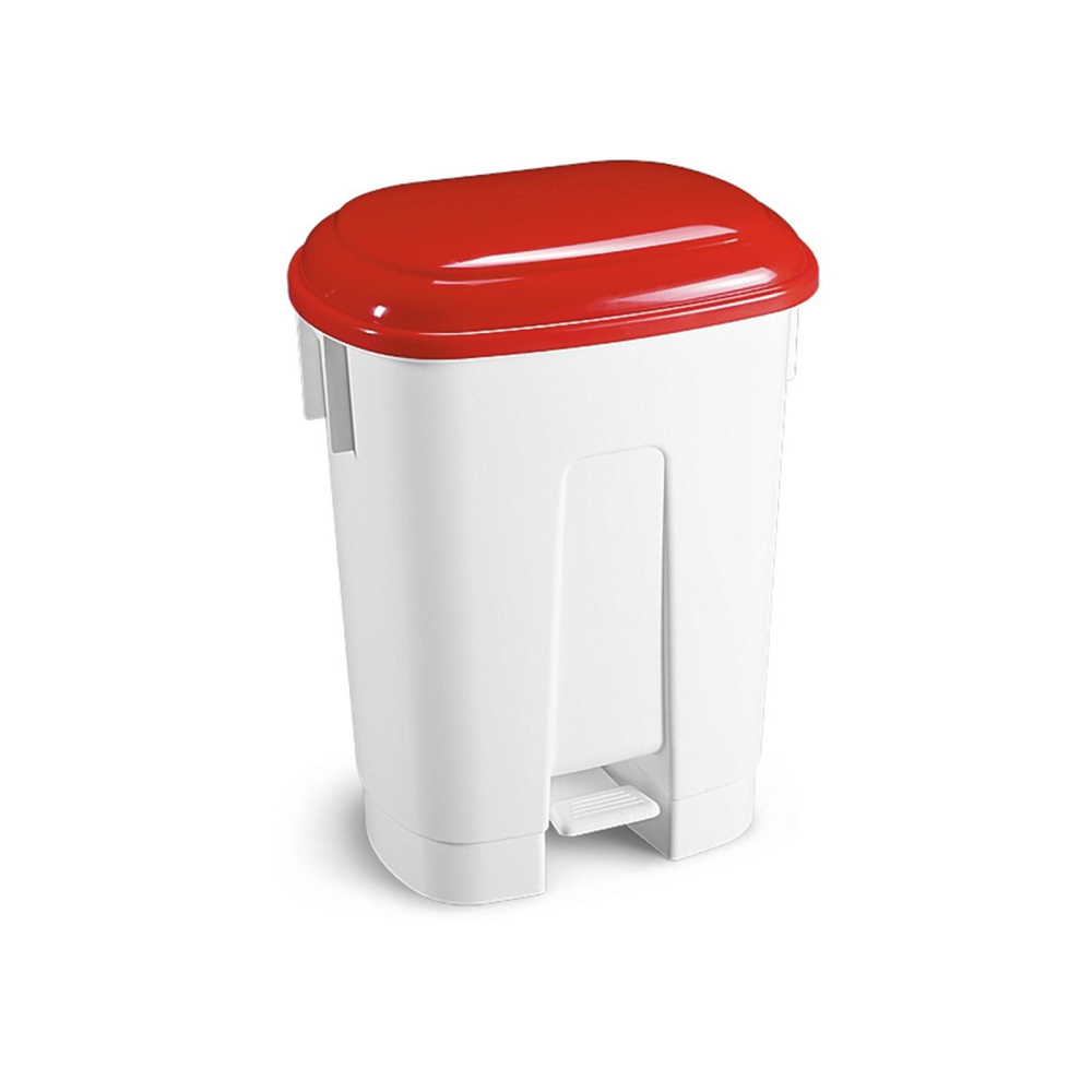 HACCP Mülleimer mit Deckel in rot 60l I Floormagic