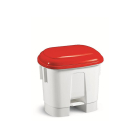 HACCP Mülleimer mit Deckel in rot 30 l