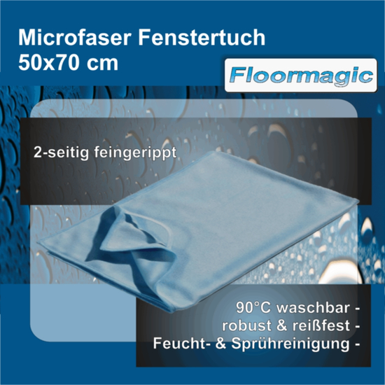 Floormagic Mikrofaser Fenstertuch 50 x 70 cm