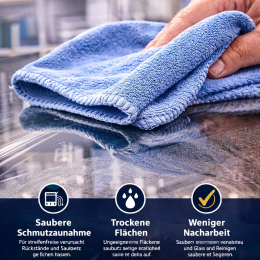 Mikrofasertücher blau Gutte 38 x 38 cm