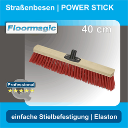 Straenbesen aus Elaston 40cm I POWER STICK I Floormagic