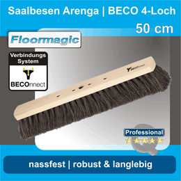 Saalbesen aus Arenga 50 cm mit Beco 4-Loch System I...