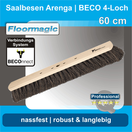 Saalbesen aus Arenga 60 cm mit Beco 4-Loch System I...