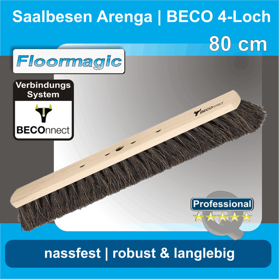 Saalbesen aus Arenga 80 cm I BECO 4-Loch I Floormagic