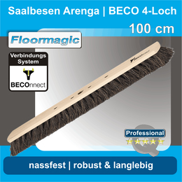 Saalbesen aus Arenga 100 cm I BECO 4-Loch I Floormagic