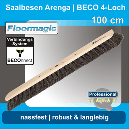 Saalbesen aus Arenga 100 cm mit Beco 4-Loch System I...