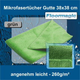 Mikrofasertücher grün Gutte 38 x 38 cm