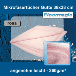 Mikrofasertücher rosa Gutte 38 x 38 cm