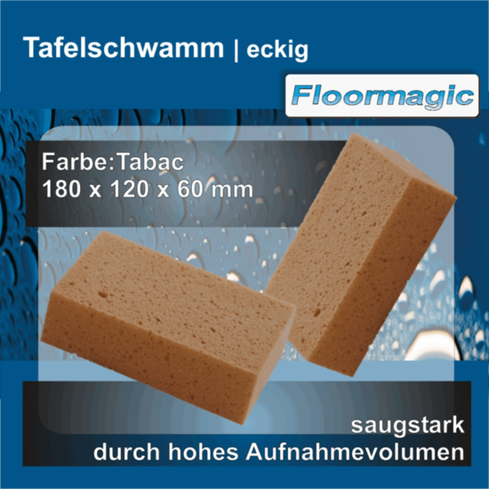 Tafelschwamm eckig 180 x 120 x 60 mm I Floormagic