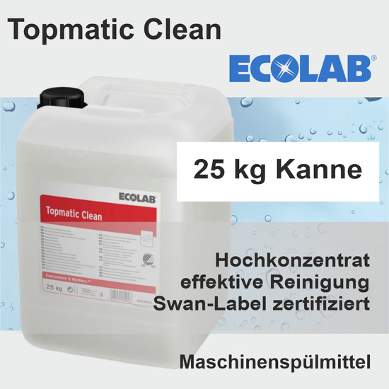 Topmatic Clean zertifiziertes Maschinensplmittel I 25kg I Ecolab