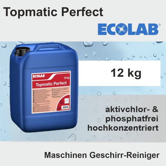 Topmatic Perfect Aktivchlor- und phosphatfrei I 12kg I Ecolab