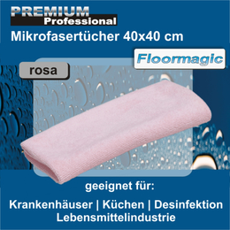 Mikrofasertücher PREMIUM Professional 40x40cm in rot I Floormagic