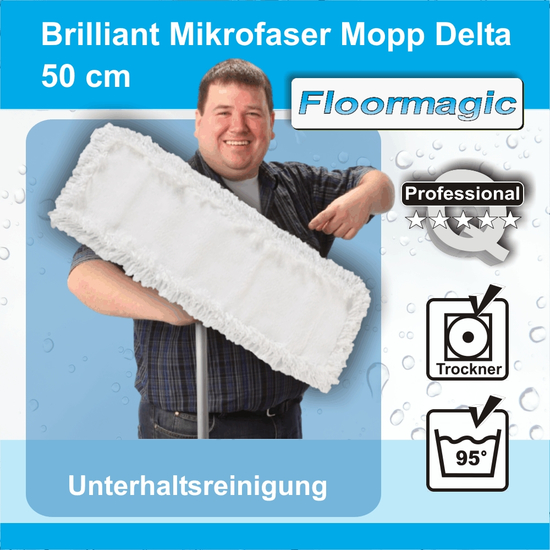 Brillant Mikrofaser Mopp Delta I 50 cm I Floormagic