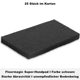 Super-Handpad I schwarz I 25 Stück I Floormagic