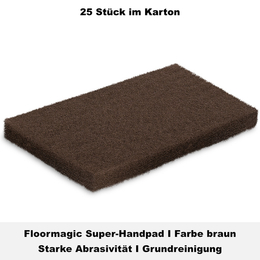 Super-Handpad I braun I 25 Stück I Floormagic