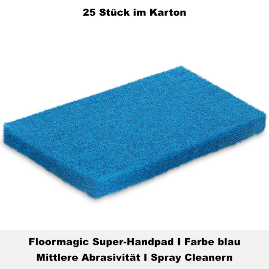 Super-Handpad I blau I 25 Stck I Floormagic