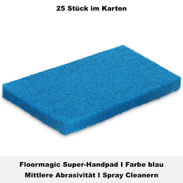 Super-Handpad I blau I 25 Stück I Floormagic