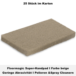 Super-Handpad I beige I 25 Stück I Floormagic