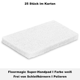 Super-Handpad I weiß I 25 Stück I Floormagic