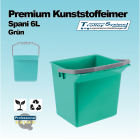 Premium Kunststoffeimer Spani 6 l in grün Trolley-System