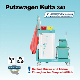 Reinigungswagen Kulta 340 aus hochwertigen Kunststoff...