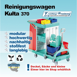 Reinigungswagen Kulta 370 aus hochwertigen Kunststoff I Trolley-System