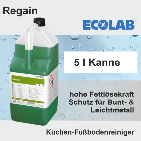 Regain I 5l REG20 Küchenfußbodenreiniger I Ecolab