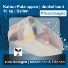 Kattun-Putzlappen, 10 kg -Ballen dunkel bunt